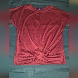 Darker Red  Womens Petite Small Top